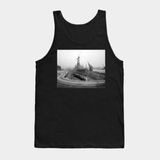 Battleship in Brooklyn Dry Dock, 1920. Vintage Photo Tank Top